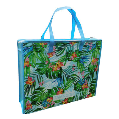 Saco de compras de tamanho personalizado eco-friendly reutilizável com alças duplas