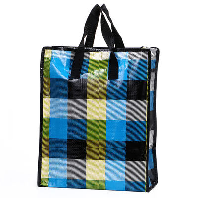 Sacos de Tote de tecido laminado impermeável personalizado com alças de tecido fortes