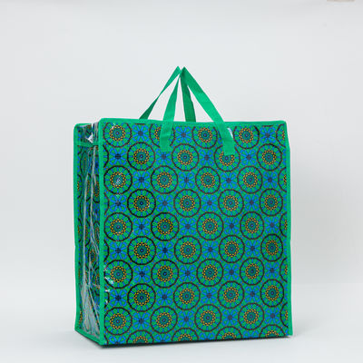 Estrutura de material de PP Bolsas de compras Zip com design de impressão de tamanho personalizado