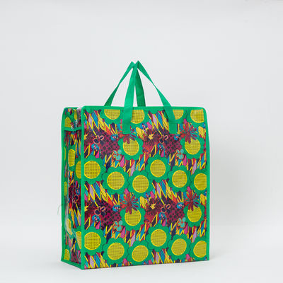 Estrutura de material de PP Bolsas de compras Zip com design de impressão de tamanho personalizado