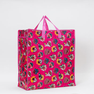 Estrutura de material de PP Bolsas de compras Zip com design de impressão de tamanho personalizado