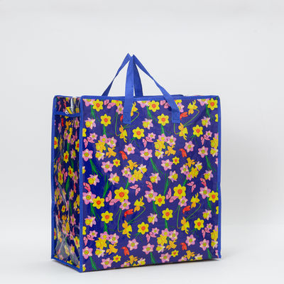 Estrutura de material de PP Bolsas de compras Zip com design de impressão de tamanho personalizado