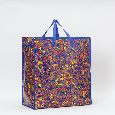 Estrutura de material de PP Bolsas de compras Zip com design de impressão de tamanho personalizado