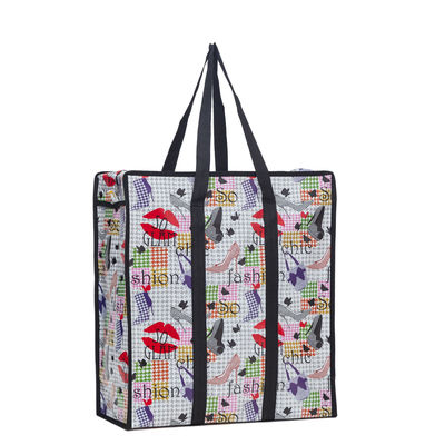 Impressão de tamanho personalizado Bolsas de compras de polipropileno com logotipo