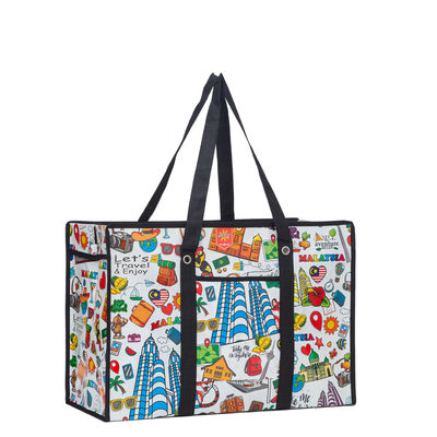 Fábrica e personalizada bolsa de compras de plástico transparente e durável de PP com impressão de logotipo