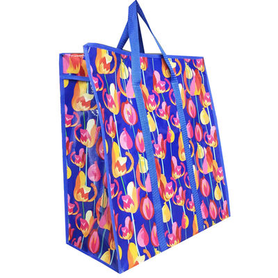 Bolsa de compras de tecido de papel laminado de novo desenho com duplo tirador de fecho