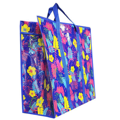 Bolsa de compras de tecido de papel laminado de novo desenho com duplo tirador de fecho