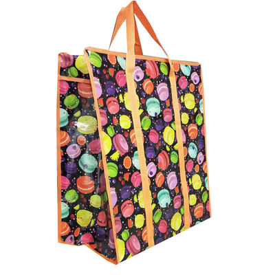 Bolsa de compras de tecido de papel laminado de novo desenho com duplo tirador de fecho
