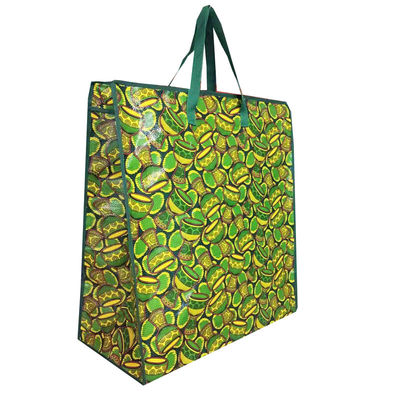 Bolsa de compras de tecido de papel laminado de novo desenho com duplo tirador de fecho