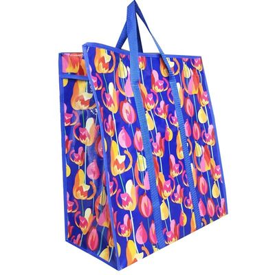 moda novo design pp compras zip bag pacote grande comprador material tecido saco