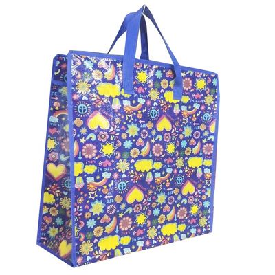 moda novo design pp compras zip bag pacote grande comprador material tecido saco