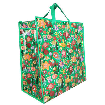 embalagem dobrável de bolsas de fecho de compras reutilizáveis