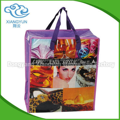 Saco de compras dobrável de camuflagem grande Sacos de compras personalizados de tecido PP