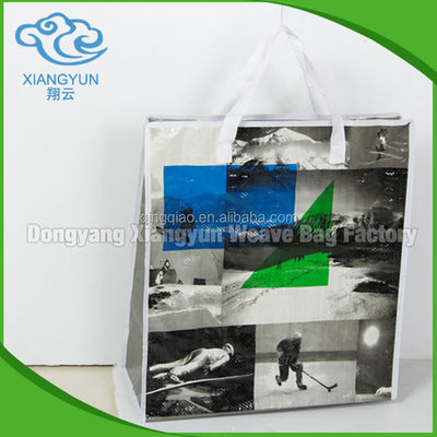 Saco de compras dobrável de camuflagem grande Sacos de compras personalizados de tecido PP