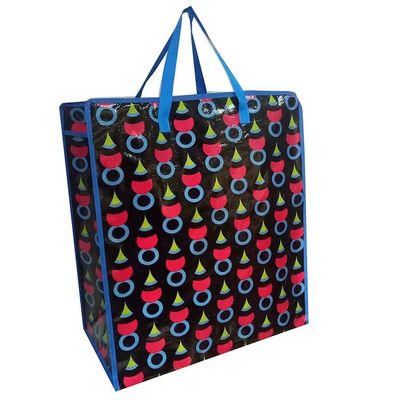 Produtos alimentares Sacos de compras não tecidos de poliéster laminados Sacos de compras reutilizáveis de tecido