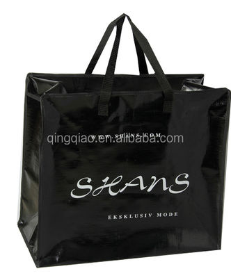 Reciclar bolsas de compras rosa reutilizáveis com logotipo impresso