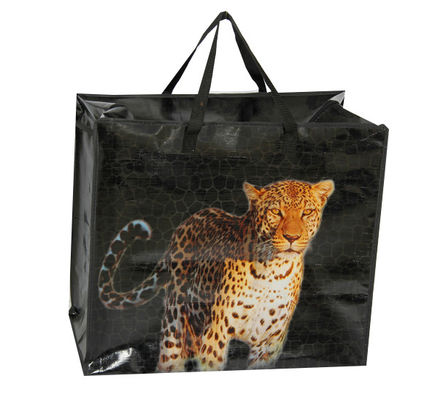 Reciclar bolsas de compras rosa reutilizáveis com logotipo impresso