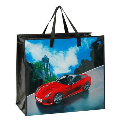 Reciclar bolsas de compras rosa reutilizáveis com logotipo impresso