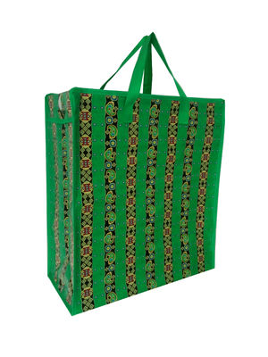 Saco de compras de 50 cm grande de tecido de PP Saco de compras com fecho
