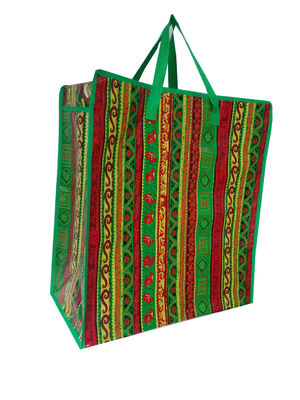 Saco de compras de 50 cm grande de tecido de PP Saco de compras com fecho
