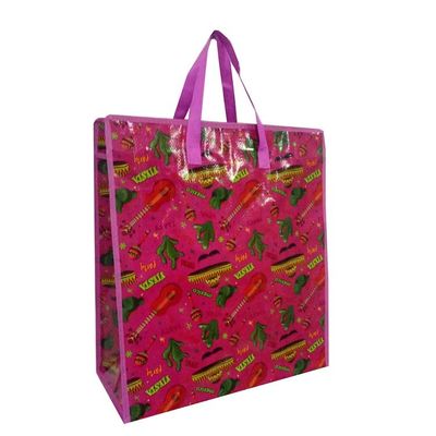 Flower Design Environmental Laminated Woven Customized Shopping Bags Sacos de compras de polipropileno tecido reciclado