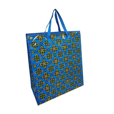 Flower Design Environmental Laminated Woven Customized Shopping Bags Sacos de compras de polipropileno tecido reciclado