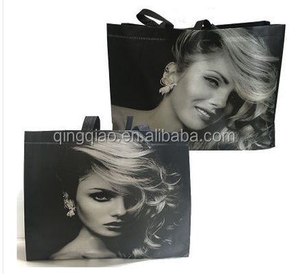 30 a 50 cm Recicla Pp Saco de compras tecido Sacos de mercearia personalizados reutilizáveis