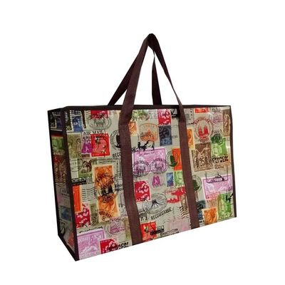 30 a 50 cm Recicla Pp Saco de compras tecido Sacos de mercearia personalizados reutilizáveis