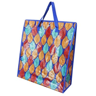 Bolsas de compras laminadas eco-friendly laminadas reutilizáveis impermeáveis com alça tecida