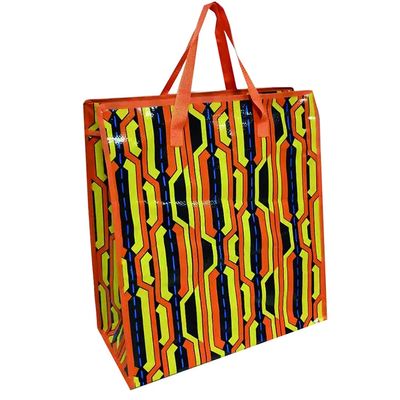 Bolsas de compras personalizadas com logotipo e alça tecida Bolsas de compras fortes e ecológicas