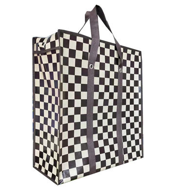 Saco de fitas de lona ajustável de 180 gsm com revestimento de Pp com fitas duplas e design unisex