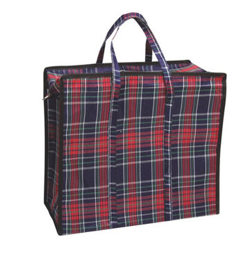 Saco de compras de lona unisex personalizável com fecho de zíper
