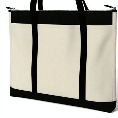 Logotipo personalizado Impresso Bolsa Tote de lona com fecho com revestimento de PP para compras personalizadas