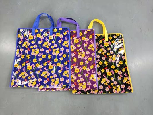 Sacos de compras personalizados ecológicos com fecho de zíper impresso com gravura