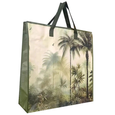 Sacos de tecido laminados ecológicos personalizáveis com laminação brilhante ou mate