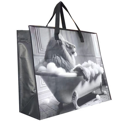 Sacos de tecido laminados ecologicamente corretos Sacos de toque com alça de tecido