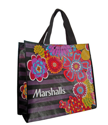 Sacos de tecido laminados ecológicos personalizáveis com laminação brilhante ou mate