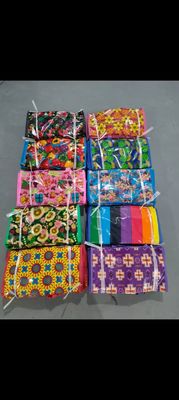 Bolsas de compras recicladas personalizadas com fecho de fecho de fecho ou fecho de fecho