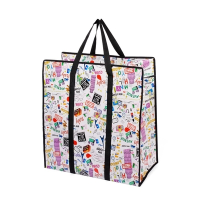 Sacos de compras reutilizáveis ​​de tecido com impressão personalizável e personalização